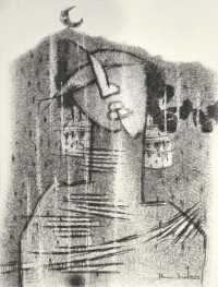 A. S. Rind, 30 x 43 Inch, Charcoal On Paper, Figurative Painting, AC-ASR-733